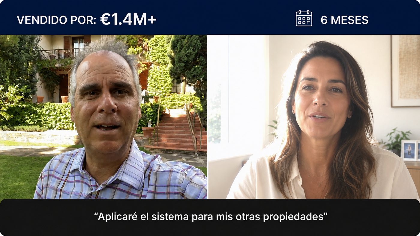 Venut per €1.05M+ en 1 mes. Su experiencia se nota desde el primer momento.